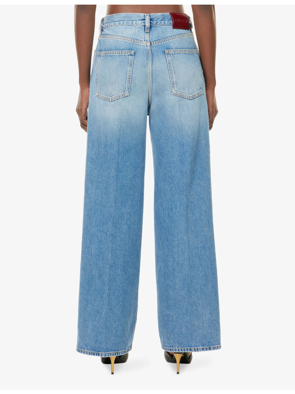 Wide-Leg Petite-Fit Denim Jeans - 4