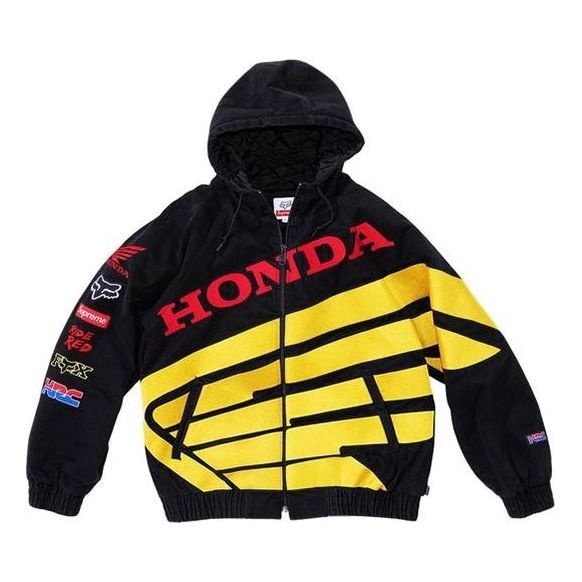 Supreme x Honda Fox Racing Puffy Zip Up Jacket 'Black' SUP-FW19-595 - 1