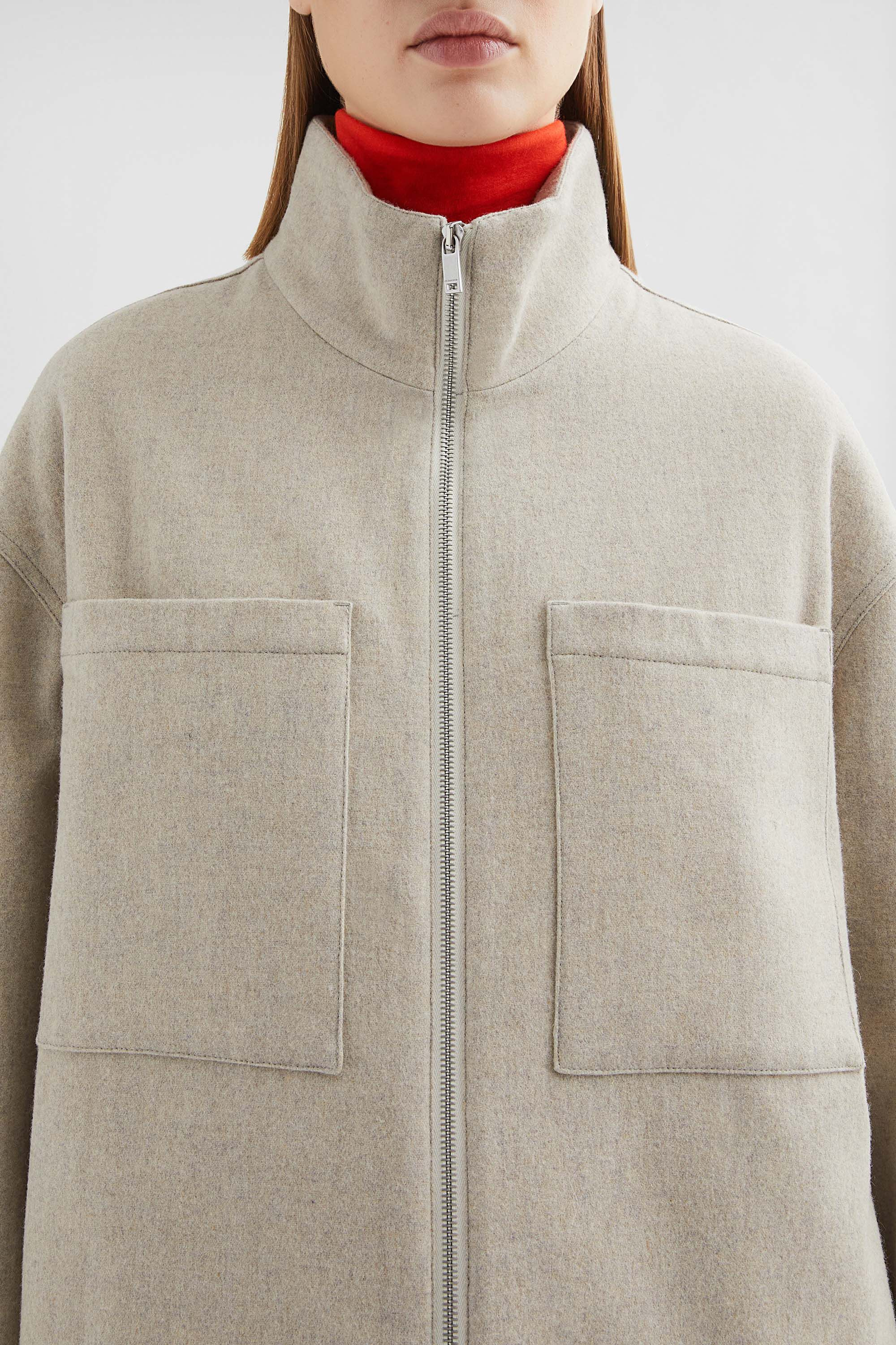 Felt Wool Padded Blouson - 4
