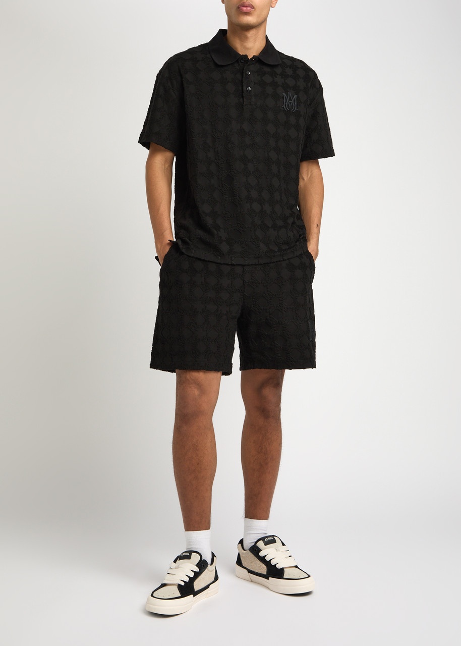 Amiri Ma Quad Jacquard Towelling Cotton-blend Polo Shirt - 4