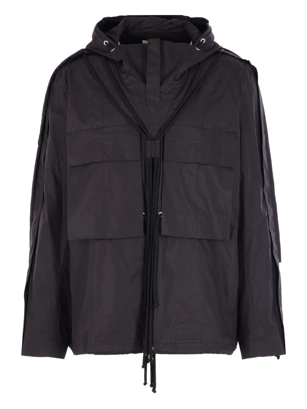 high-collar hooded jacket - 1