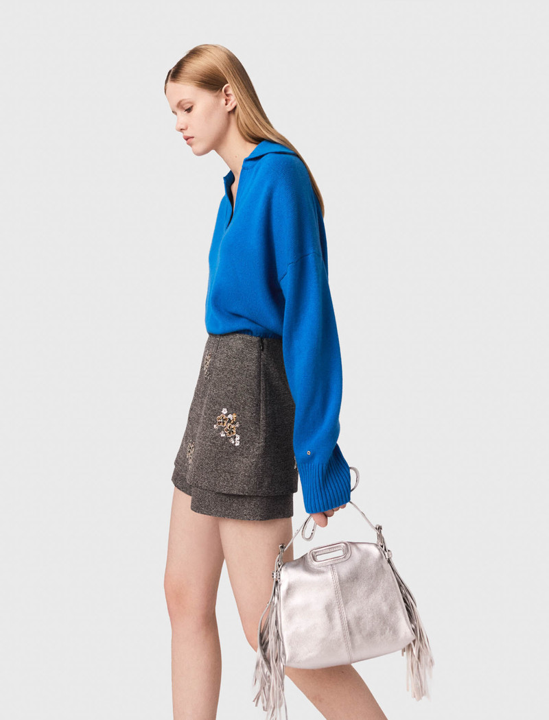 Floral embroidered shorts 5