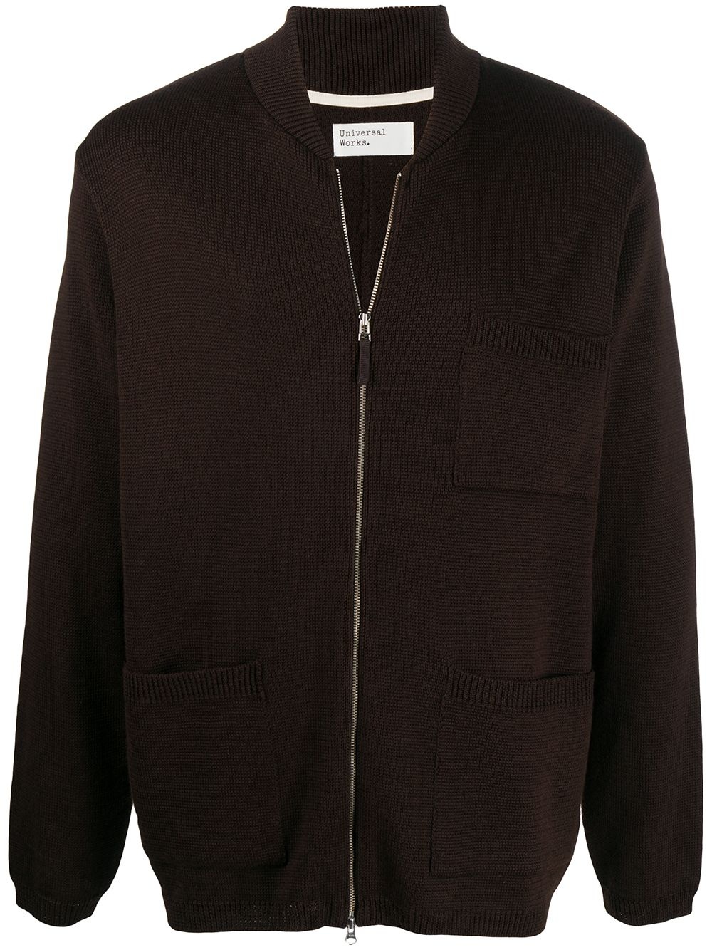 zip front knitted jacket - 1