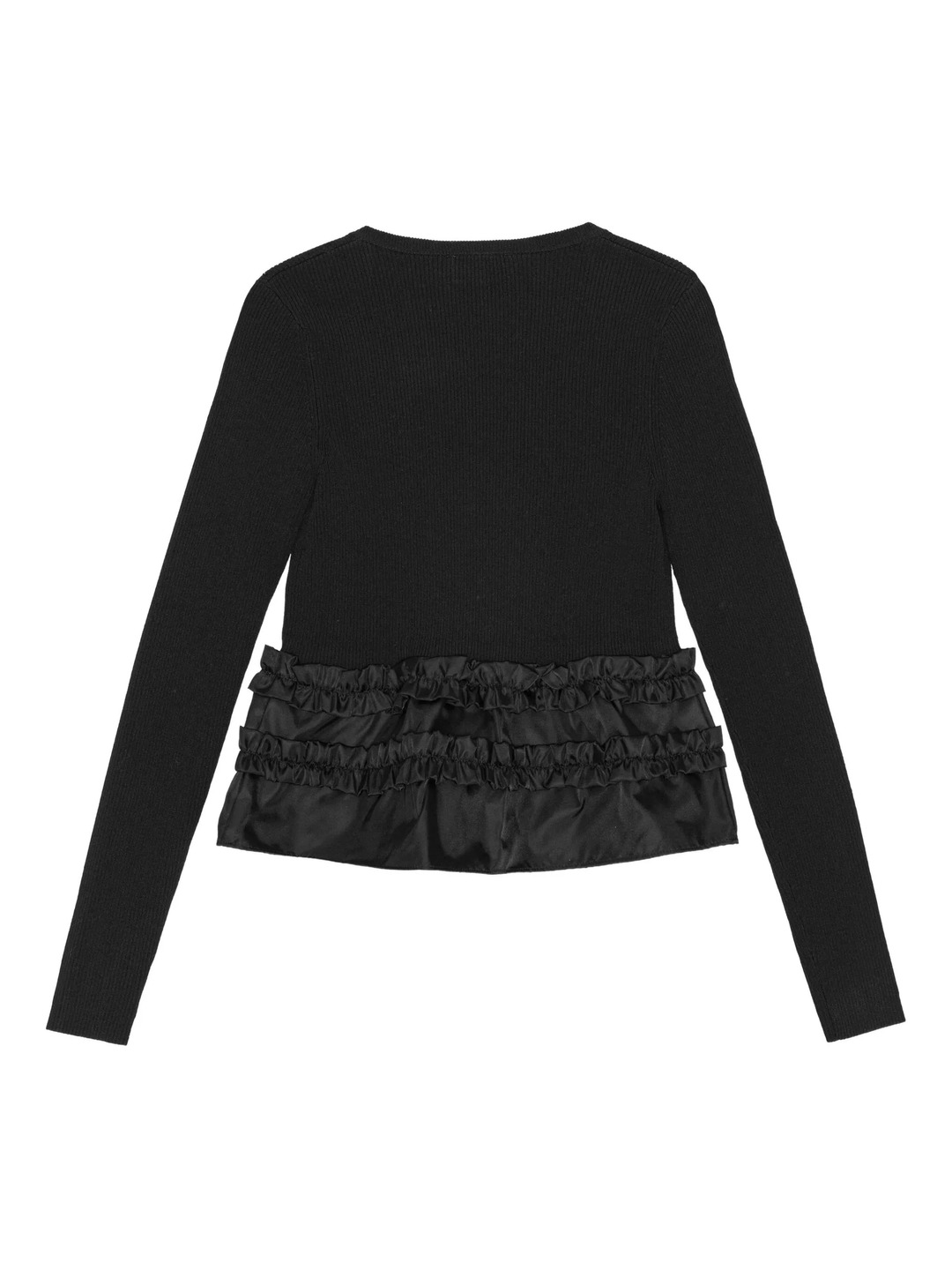 Melange Rib Knit Cardigan - 6