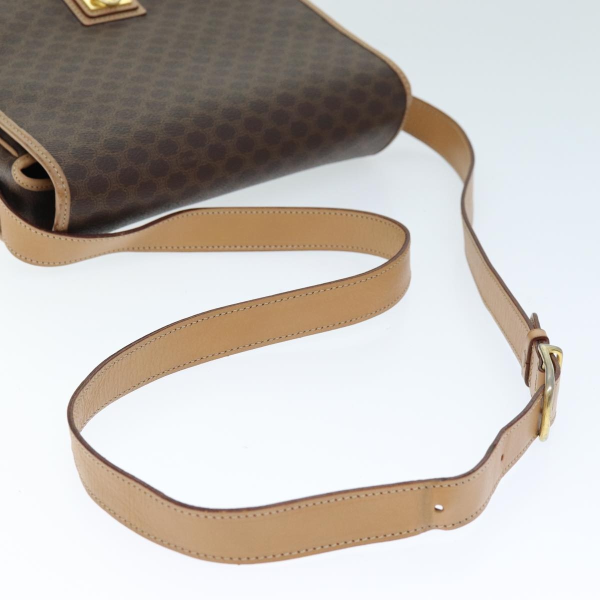 CELINE Macadam Canvas Shoulder Bag Pvc Brown - 7