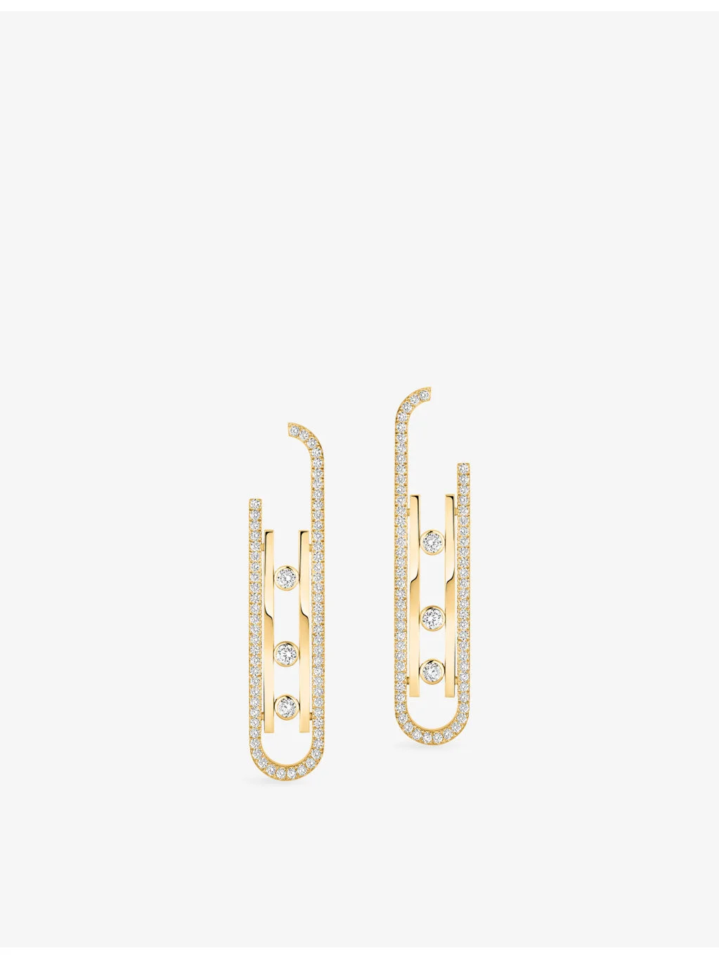Move 10th 18ct Gold And 1ct Diamond Earrings - 1