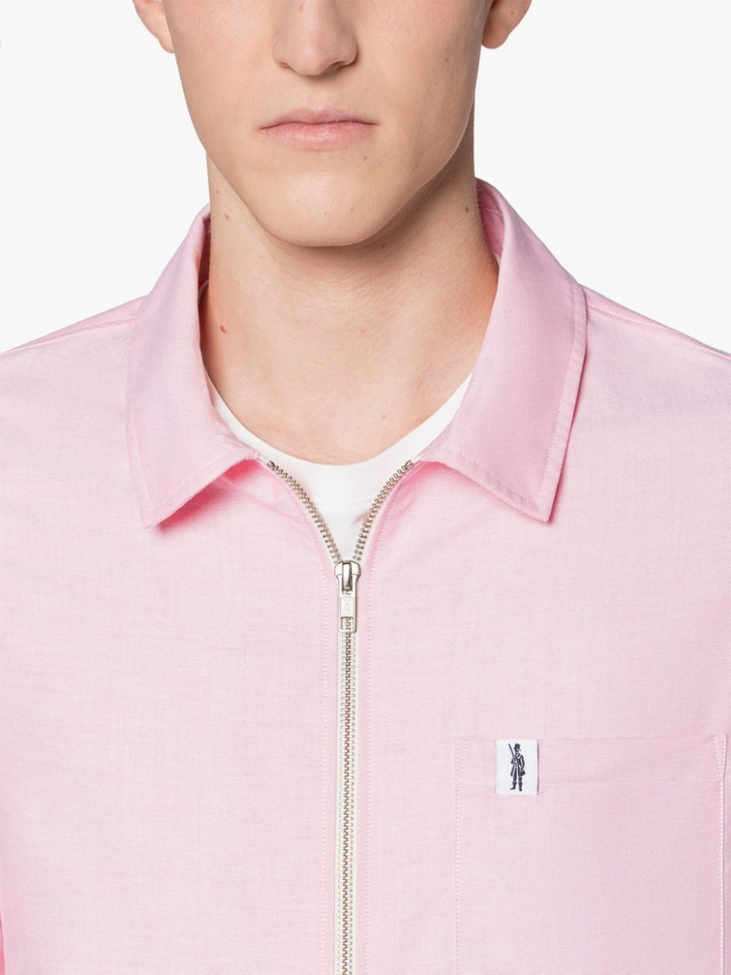 HOLBORN ZIP UP PINK COTTON SHIRT 5