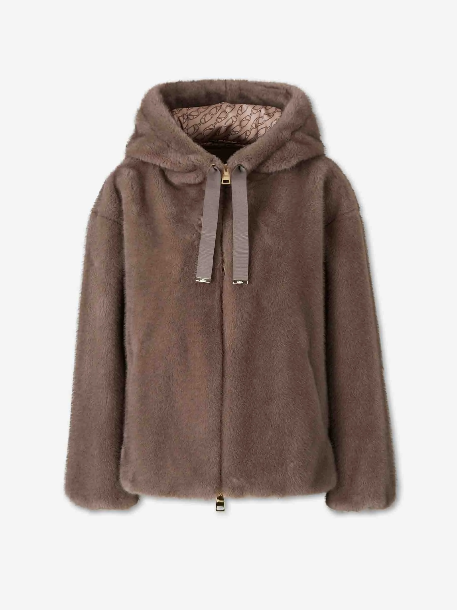 HOODED JACKET WITH FUR - 1