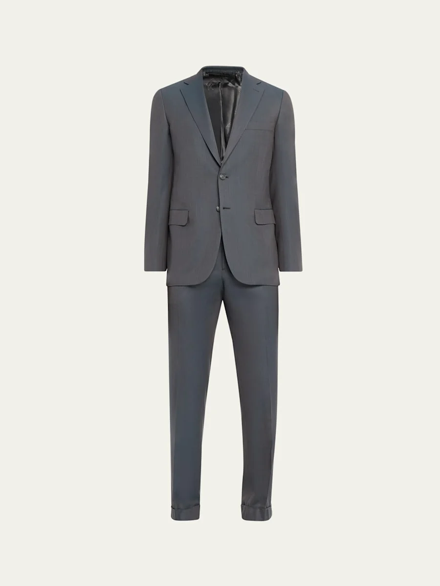 Men's Wool Tonal Two-Piece Suit - 1