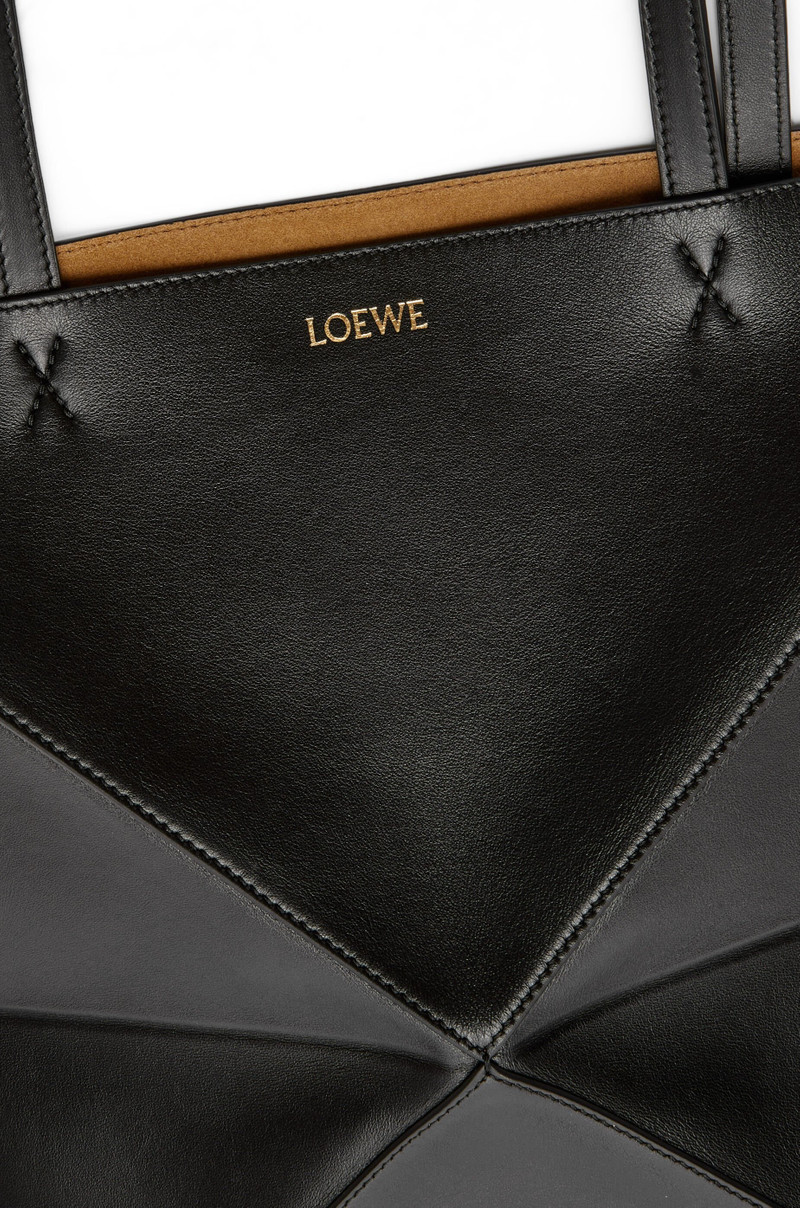 Puzzle Fold Tote in shiny calfskin 9