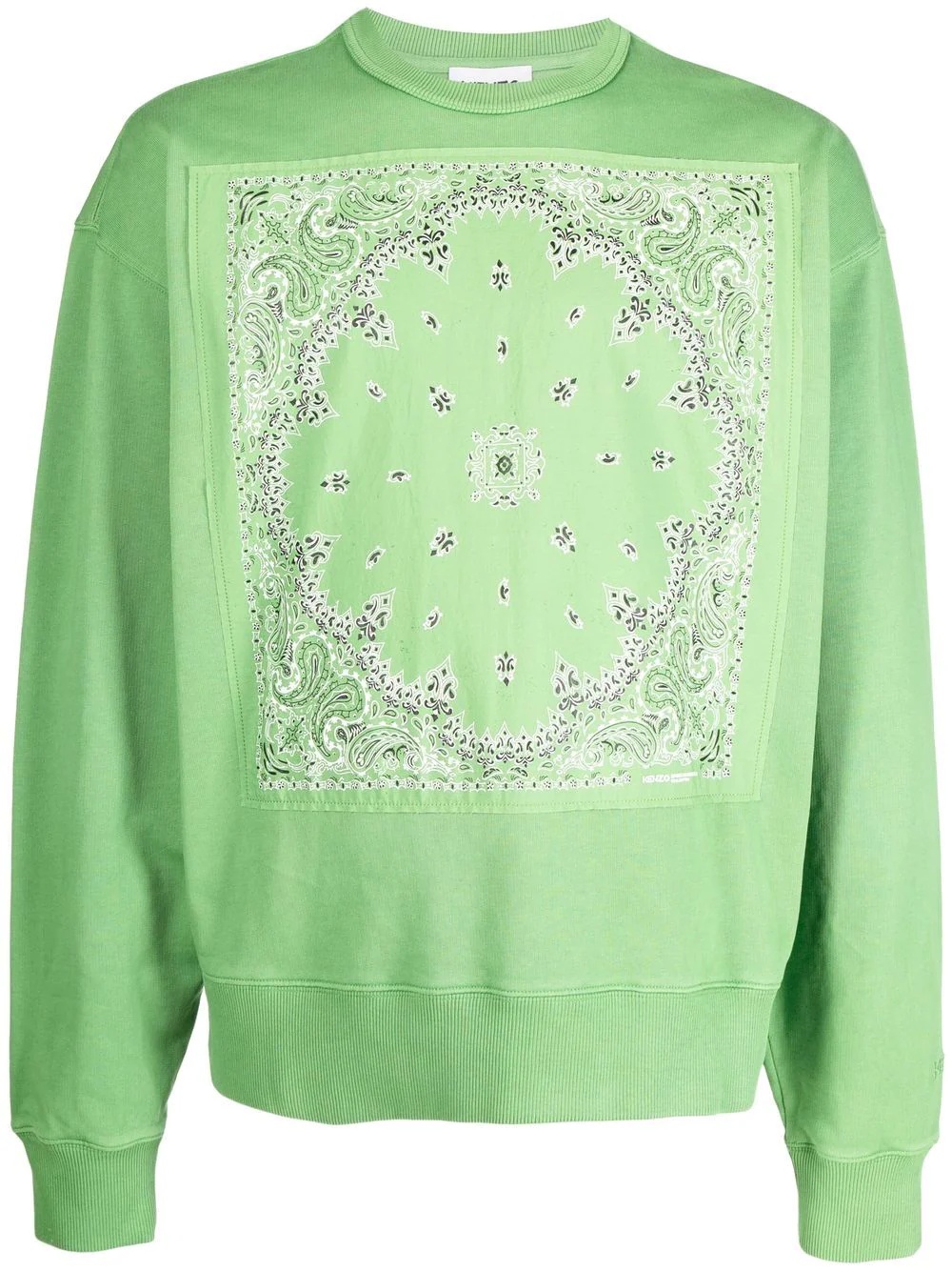 bandana-print organic cotton sweatshirt - 1