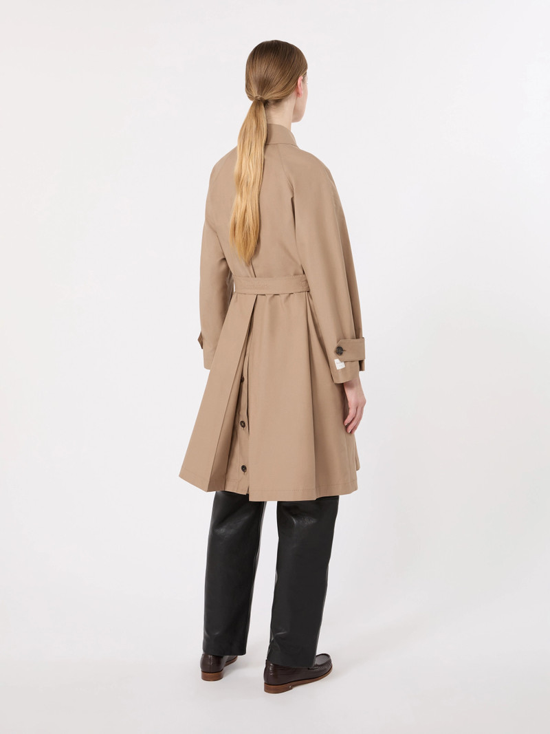 ALESSIO Double-breasted trench coat in water-repellent twill - CAMEL 4