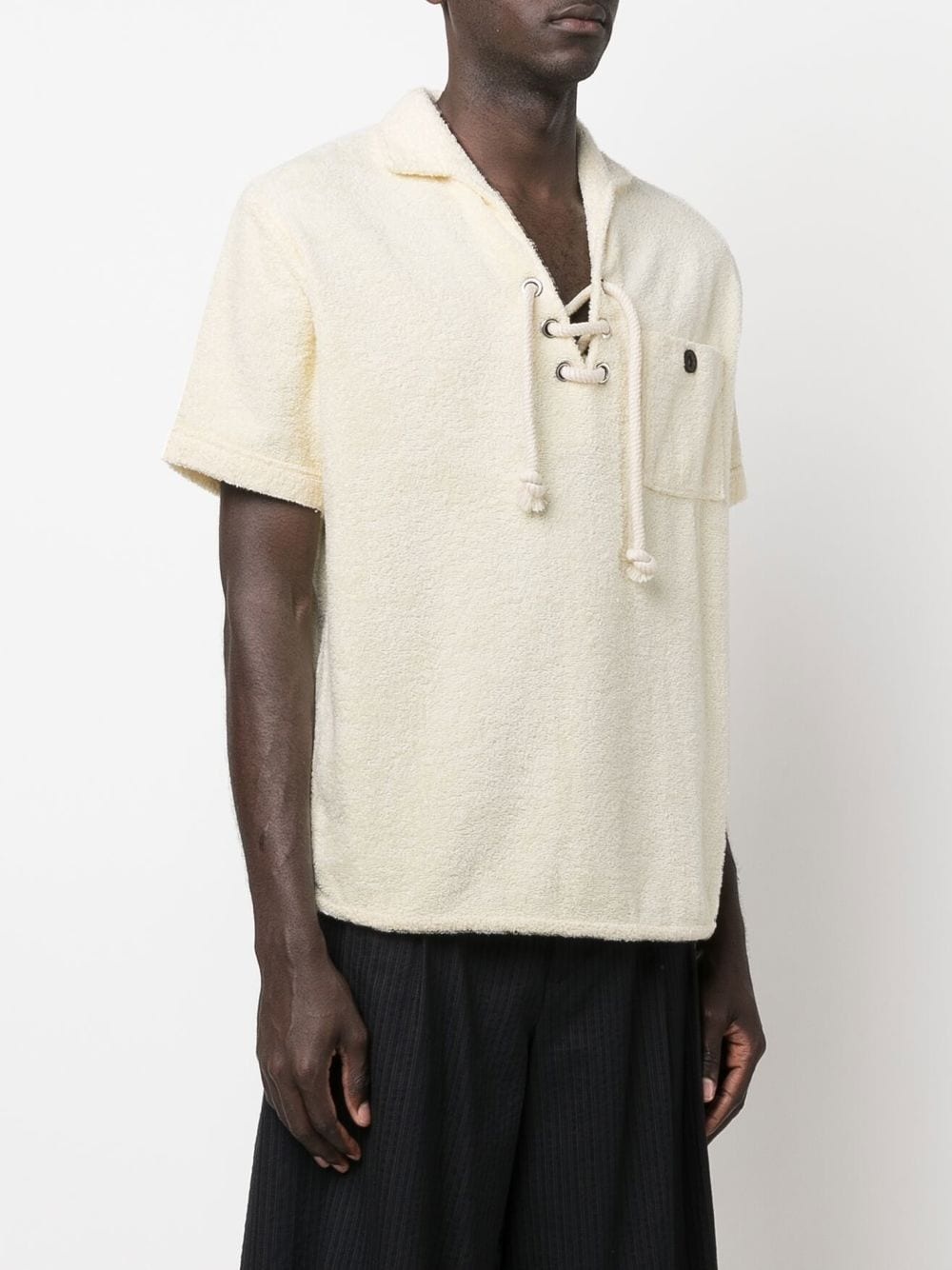 tie-front polo shirt - 3