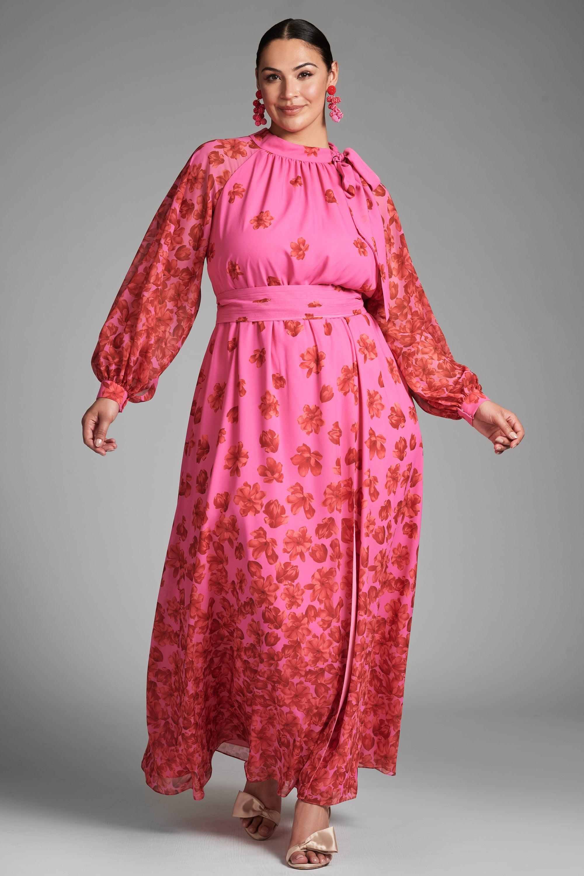 Vera Gown - Rose/Vermillion - 6