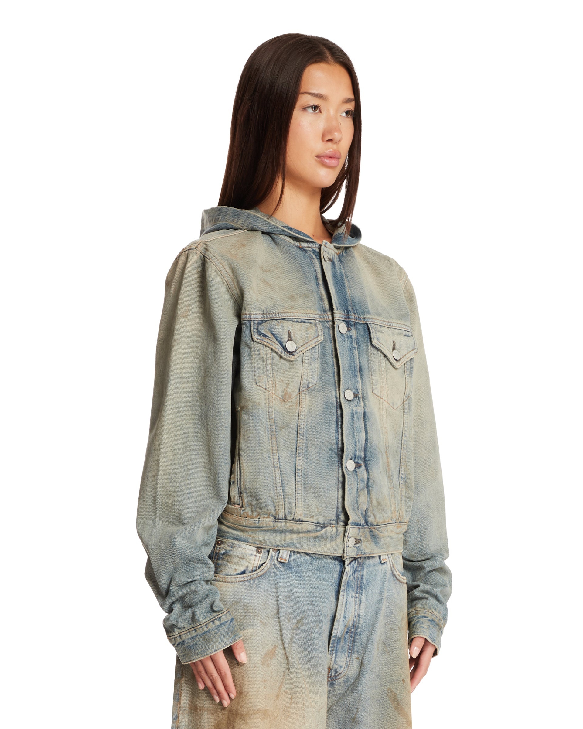 Blue Denim Hoodie Jacket - 4