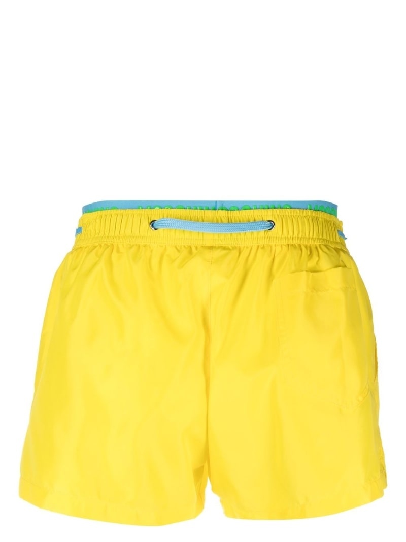 logo-embossed swim shorts - 2