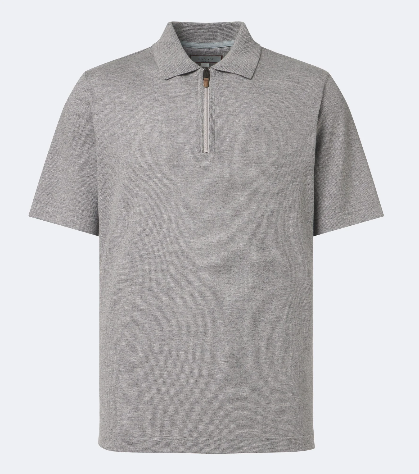 Cotton and cashmere polo sweater - 1