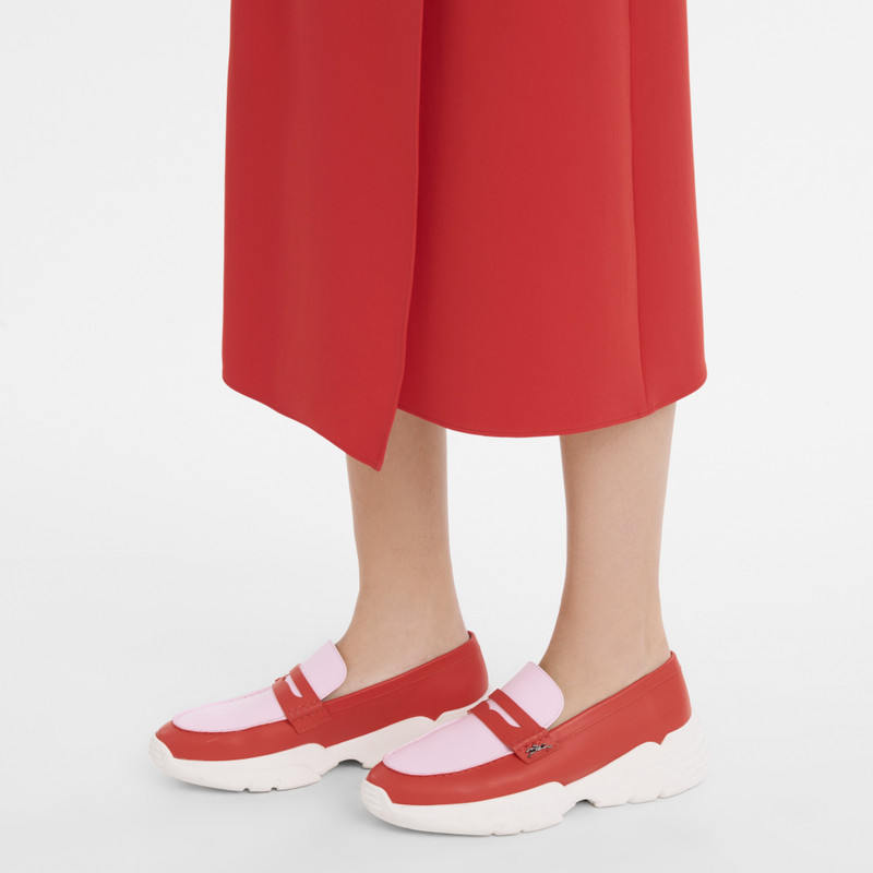 Longchamp Au Sultan Loafer Red/Pink - Leather outlook
