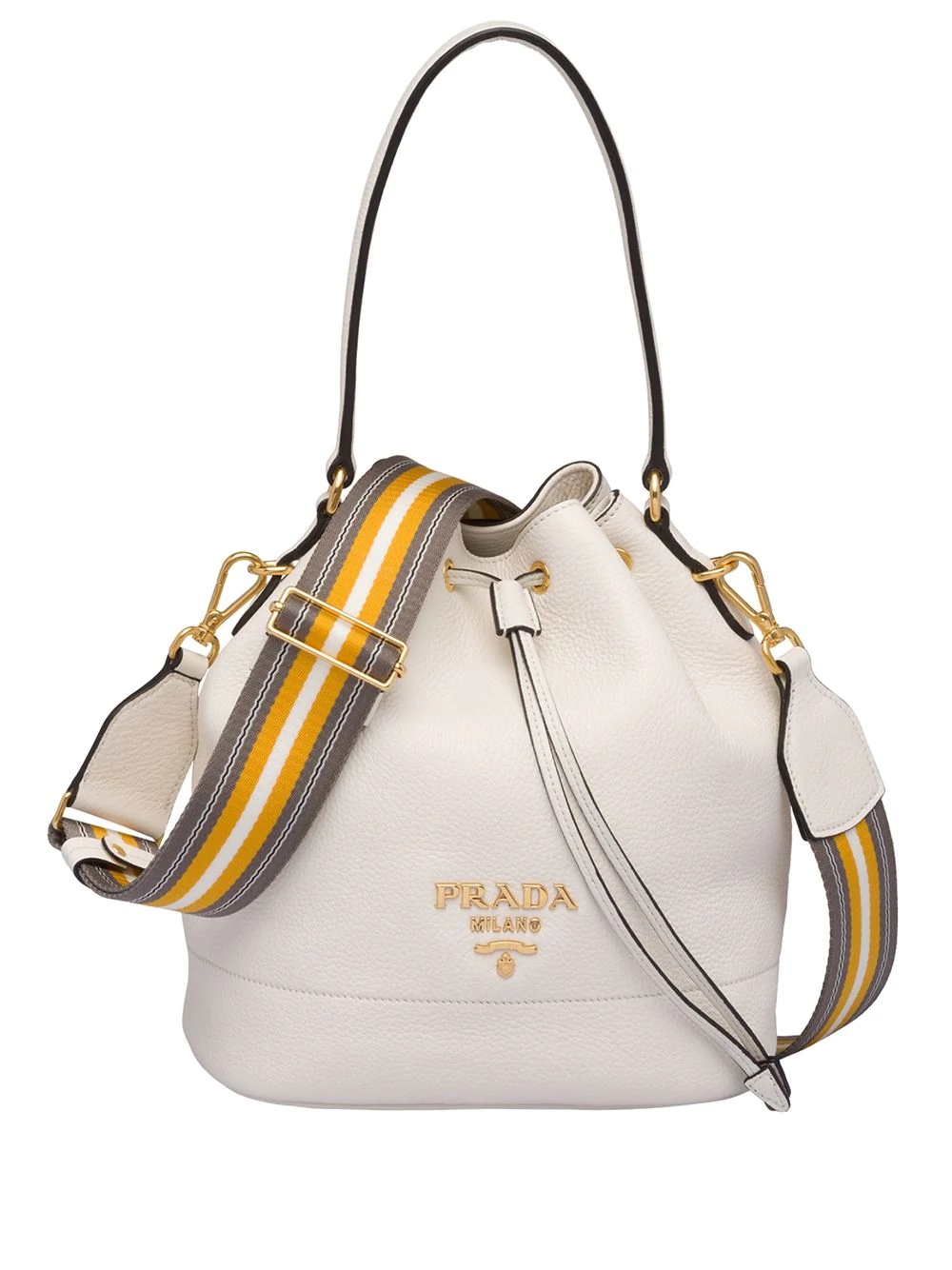 logo plaque bucket bag - 1