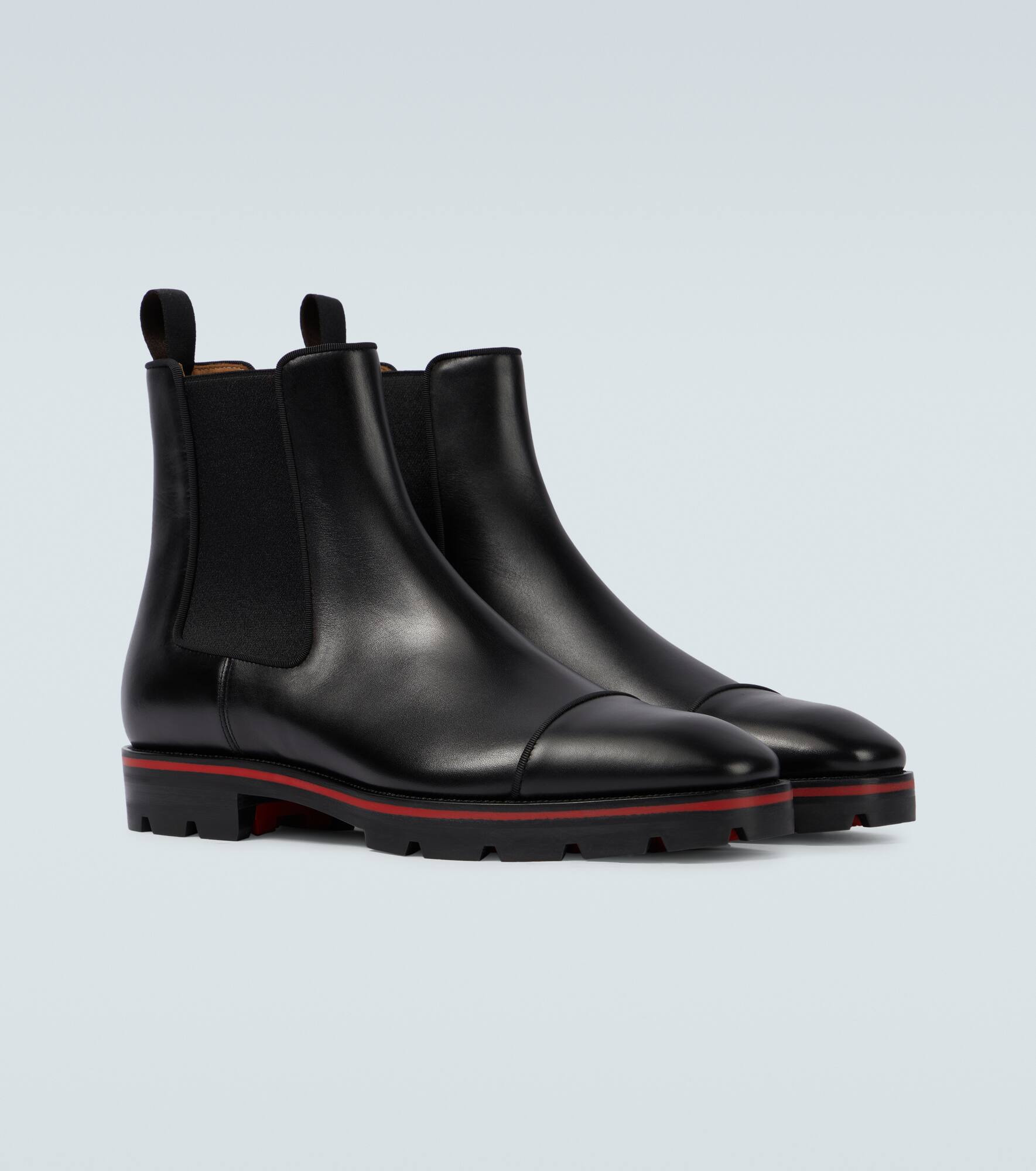Melon leather Chelsea boots - 5