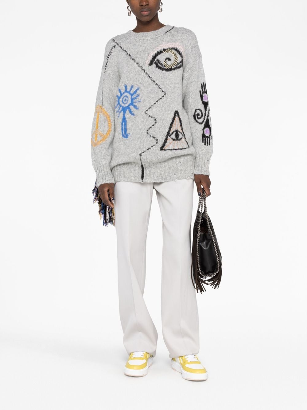Folk graphic-embroidered jumper - 2