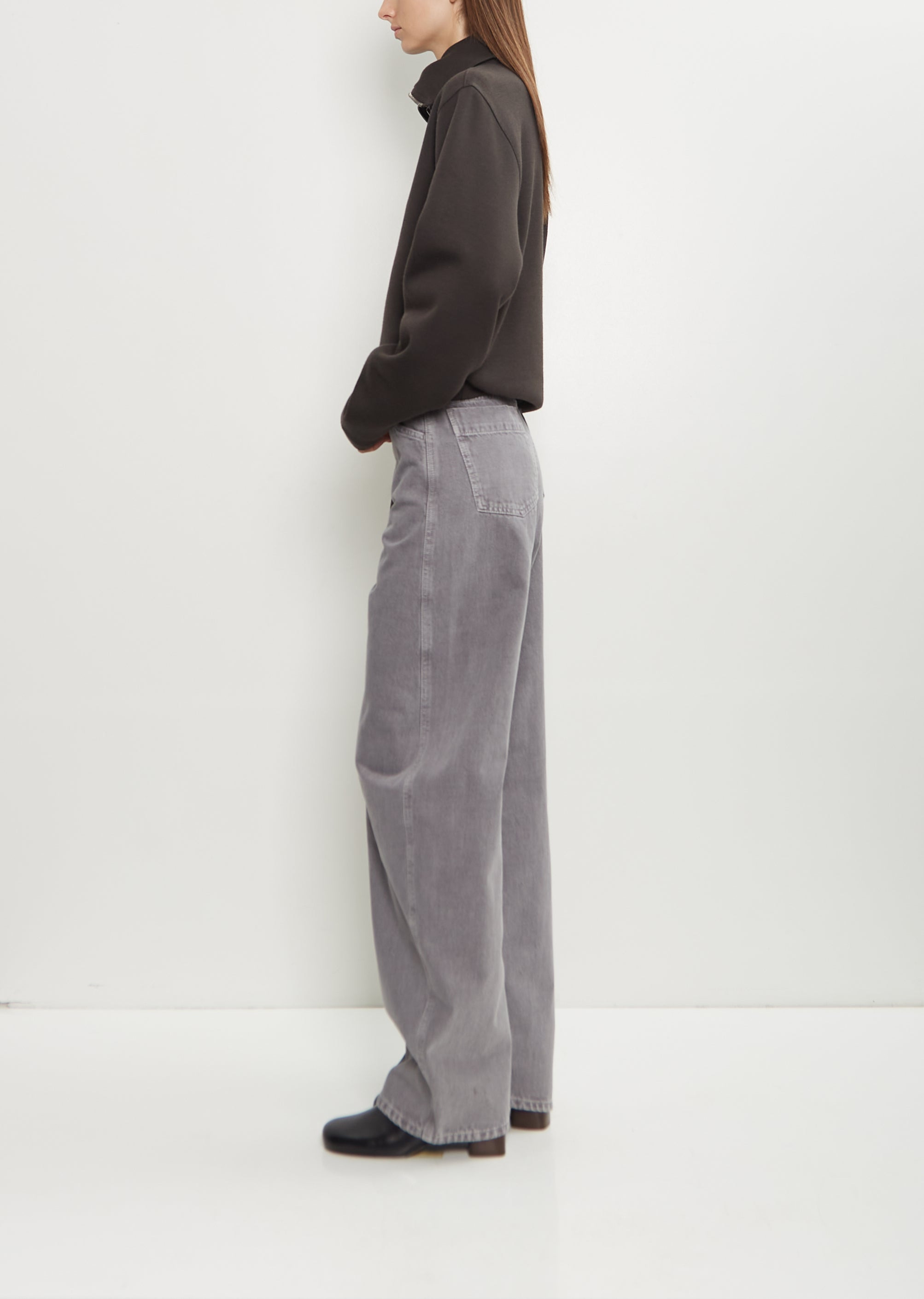 High Waisted Curved Pants - 2