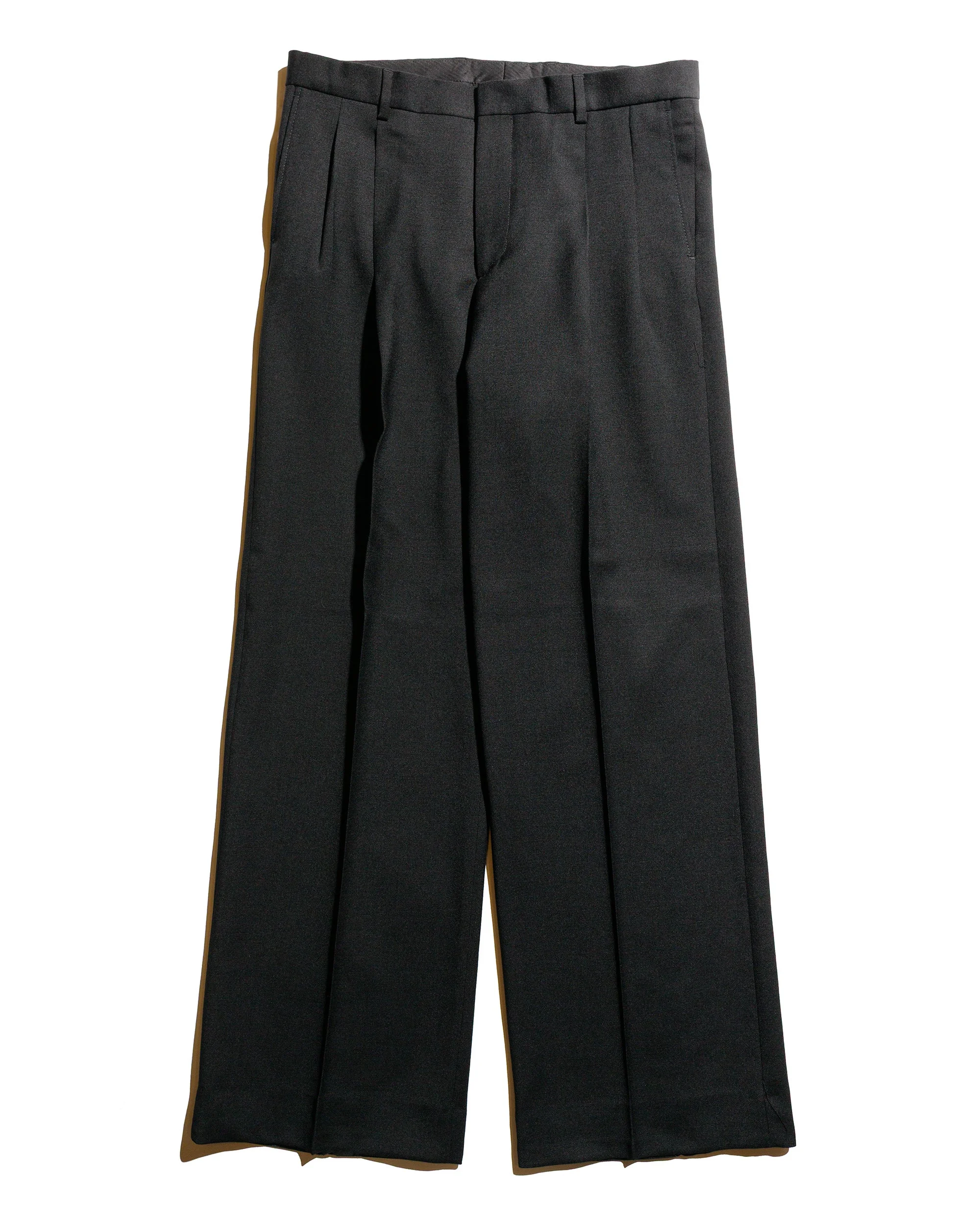 Wide Pleated Trouser Black - 1