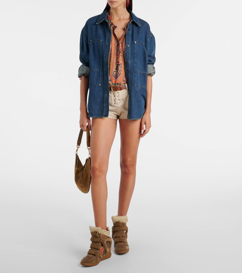Isabel Marant Bekett suede wedge sneakers outlook