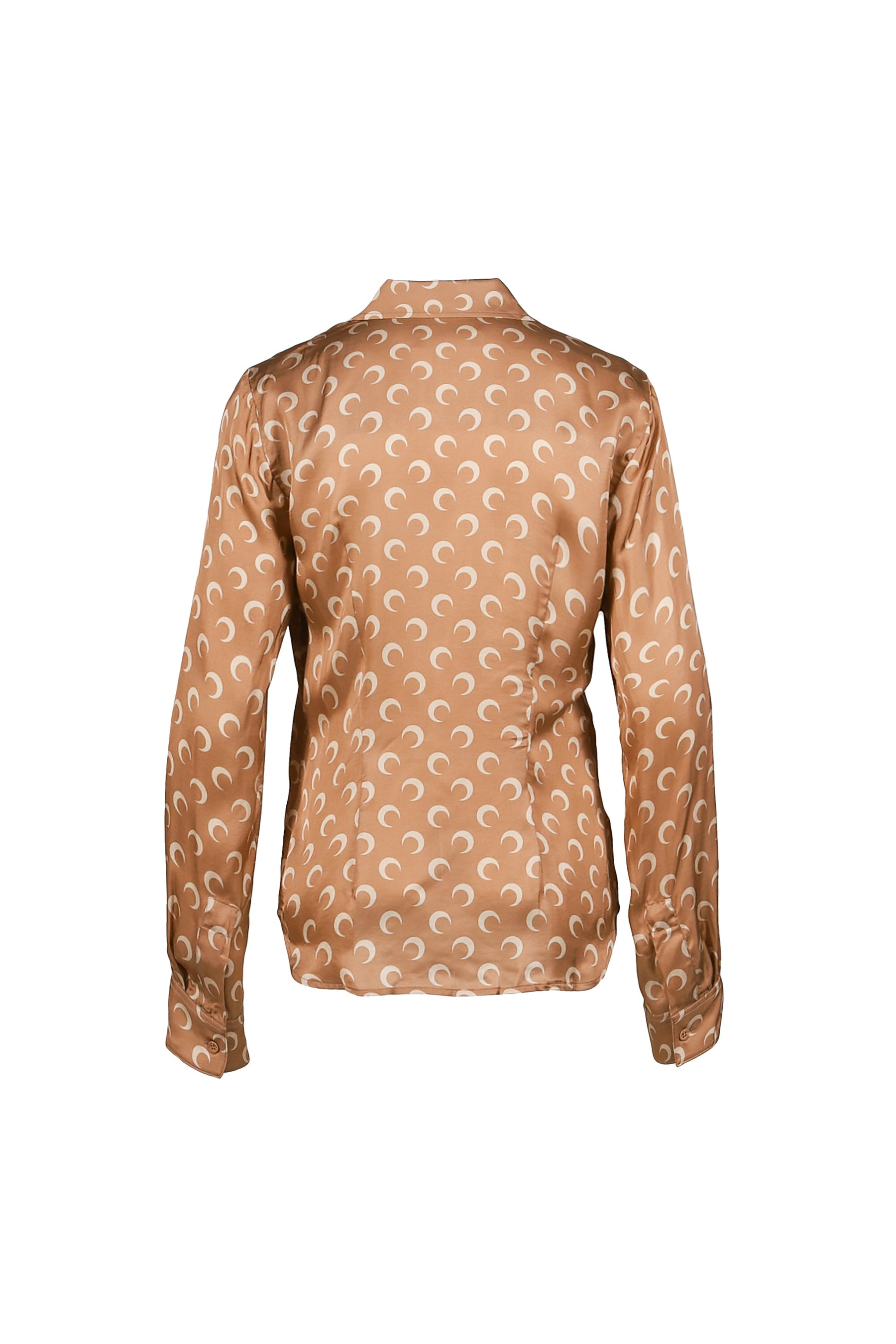 MOON SATIN SHIRT BLOUSE / D CAMEL - 6