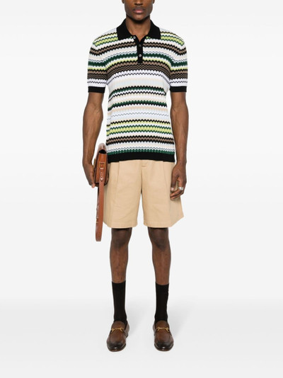 Missoni zigzag woven design polo shirt outlook