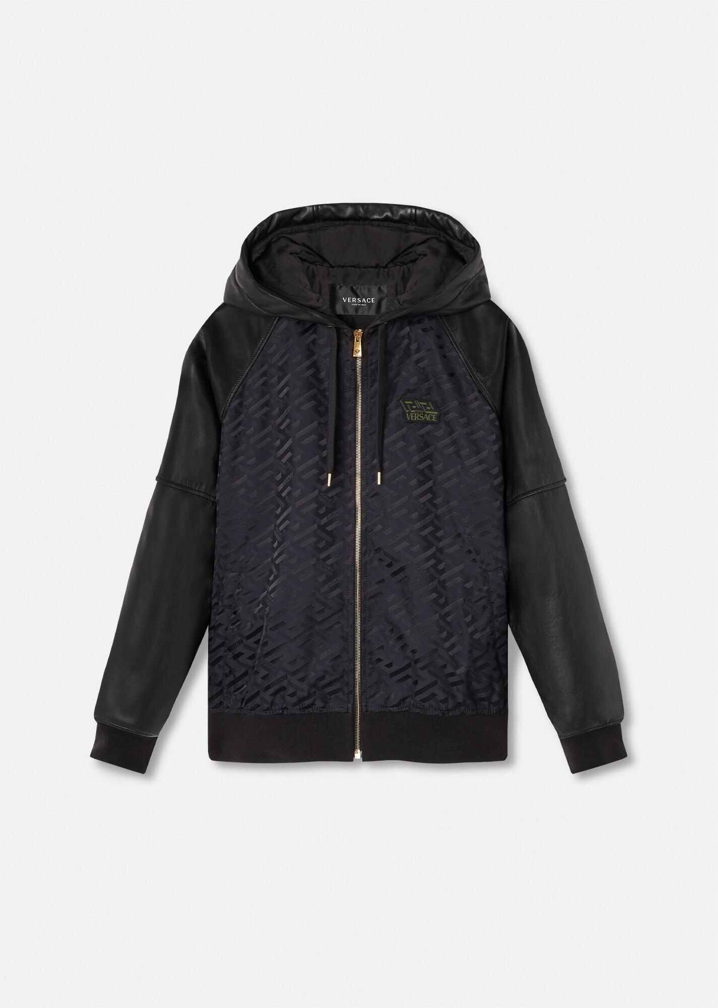 La Greca Print Hooded Jacket - 1