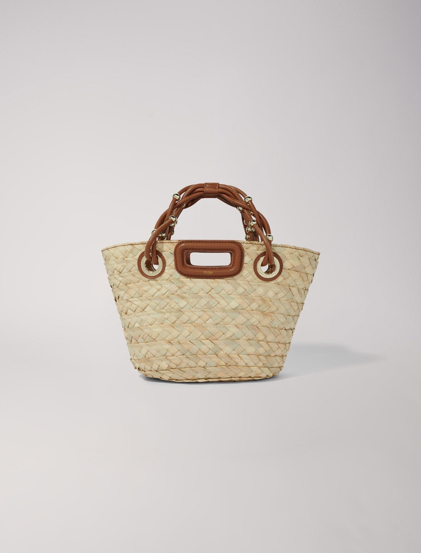 Mini woven basket bag - 1