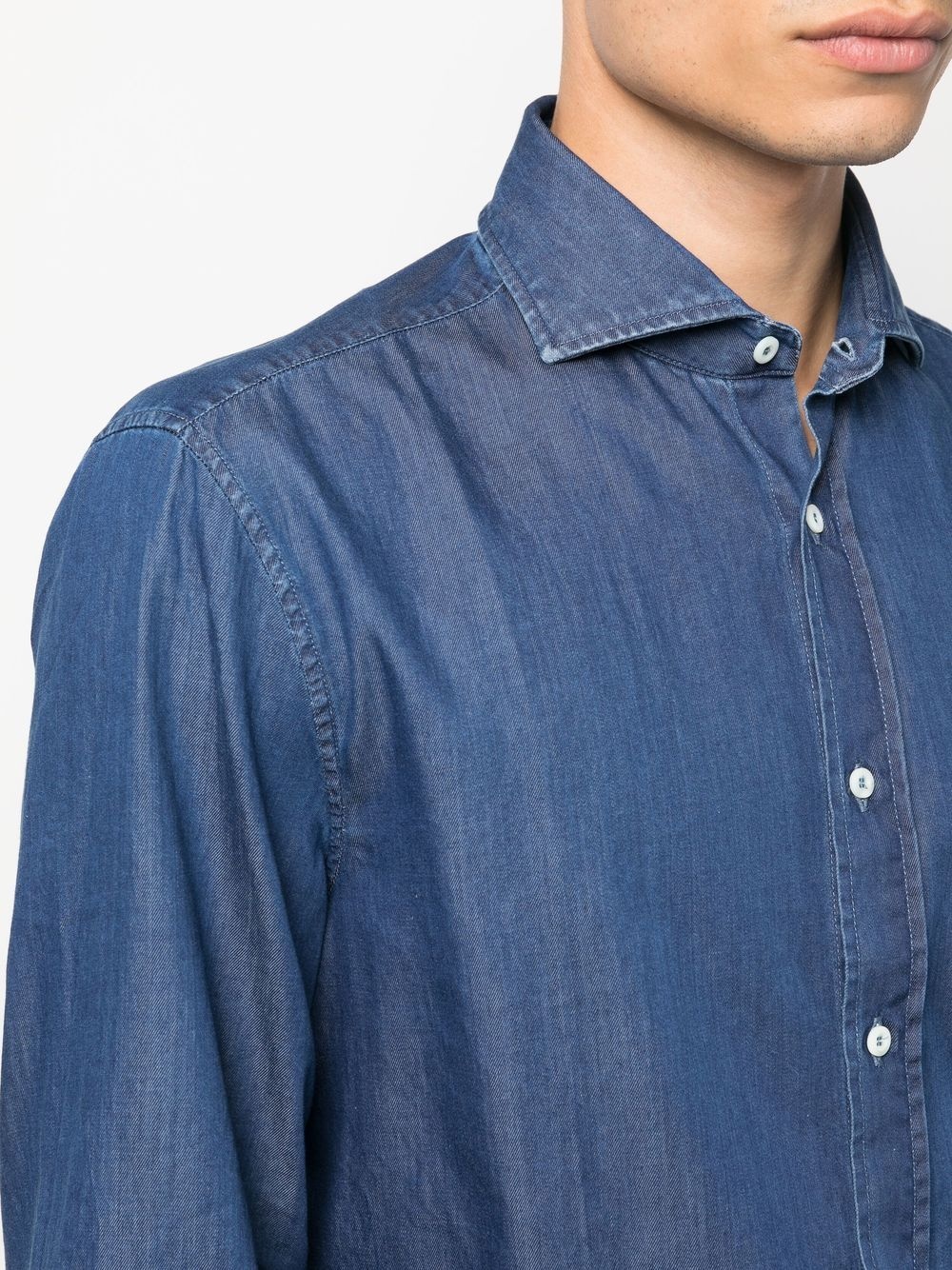 long-sleeved cotton shirt - 5