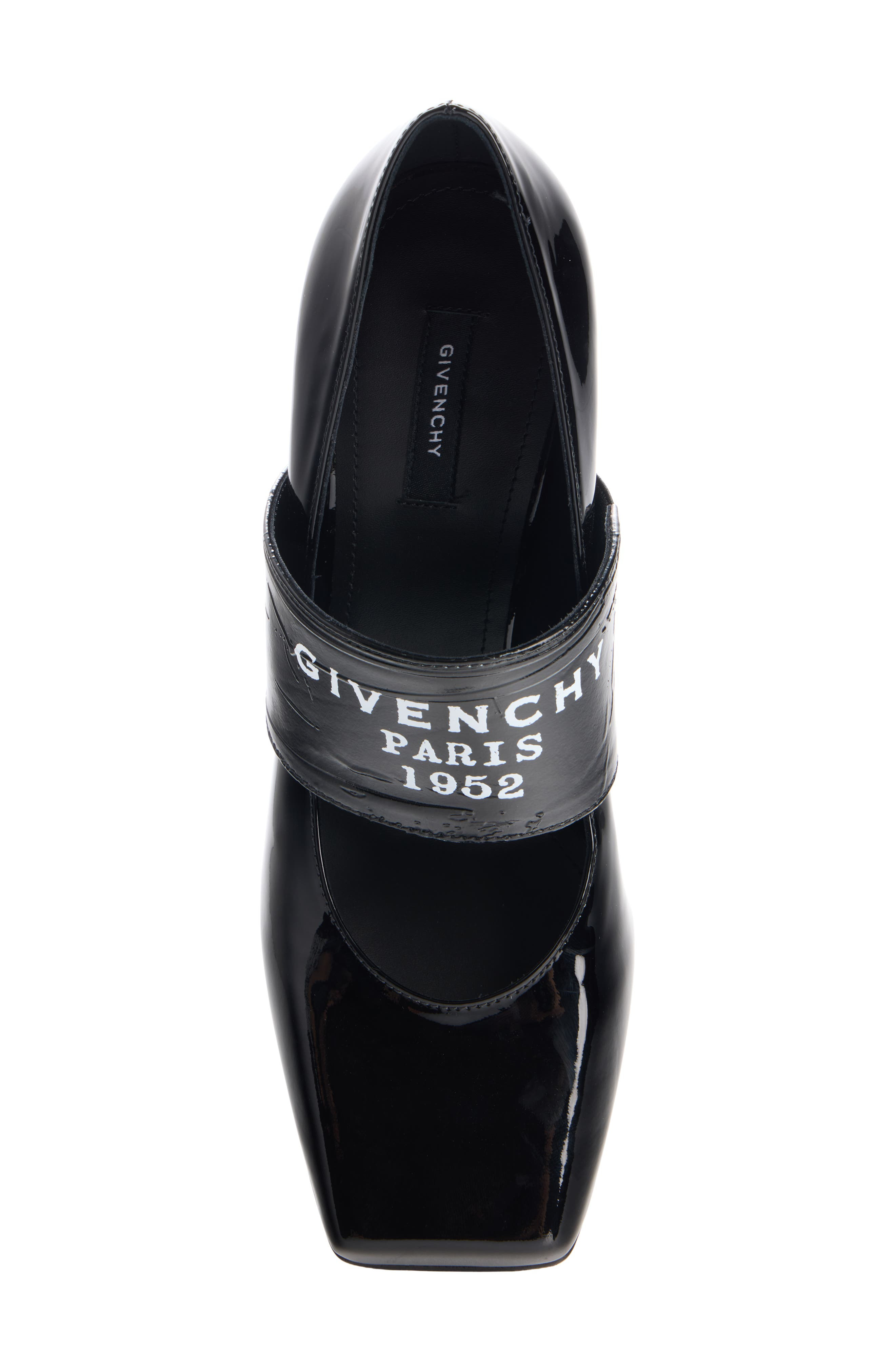 Givenchy Logo Square Toe Mary Jane Pump in Black at Nordstrom - 4