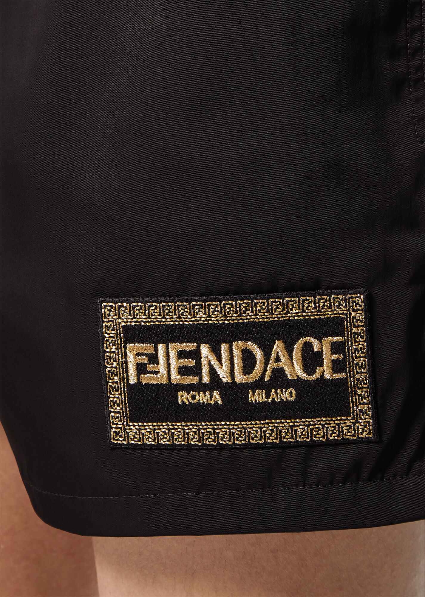 Fendace Logo Mid-Length Swim Shorts - 4