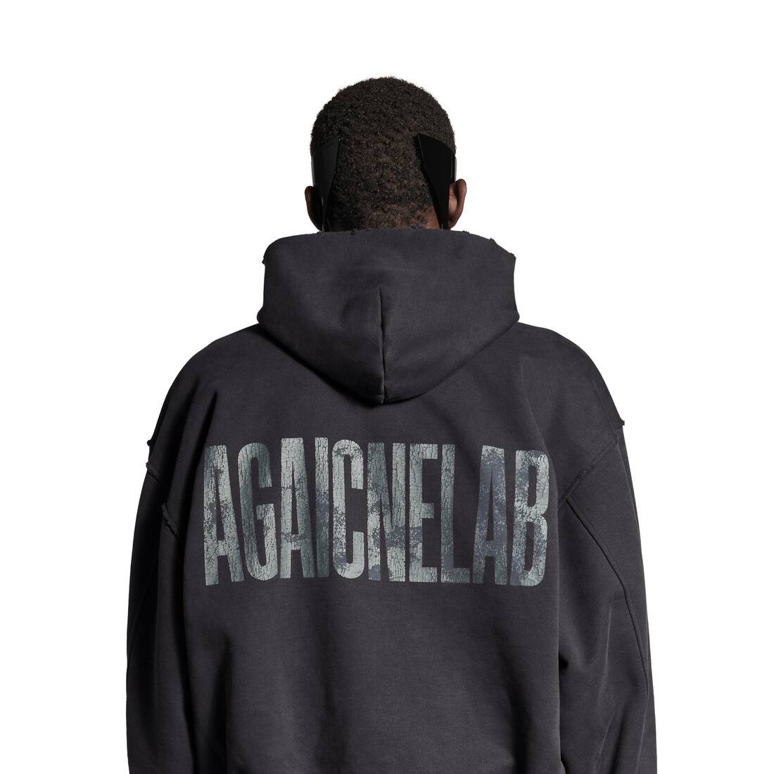 Men's Agaicnelab Hooded Bomber in Black/orange - 5