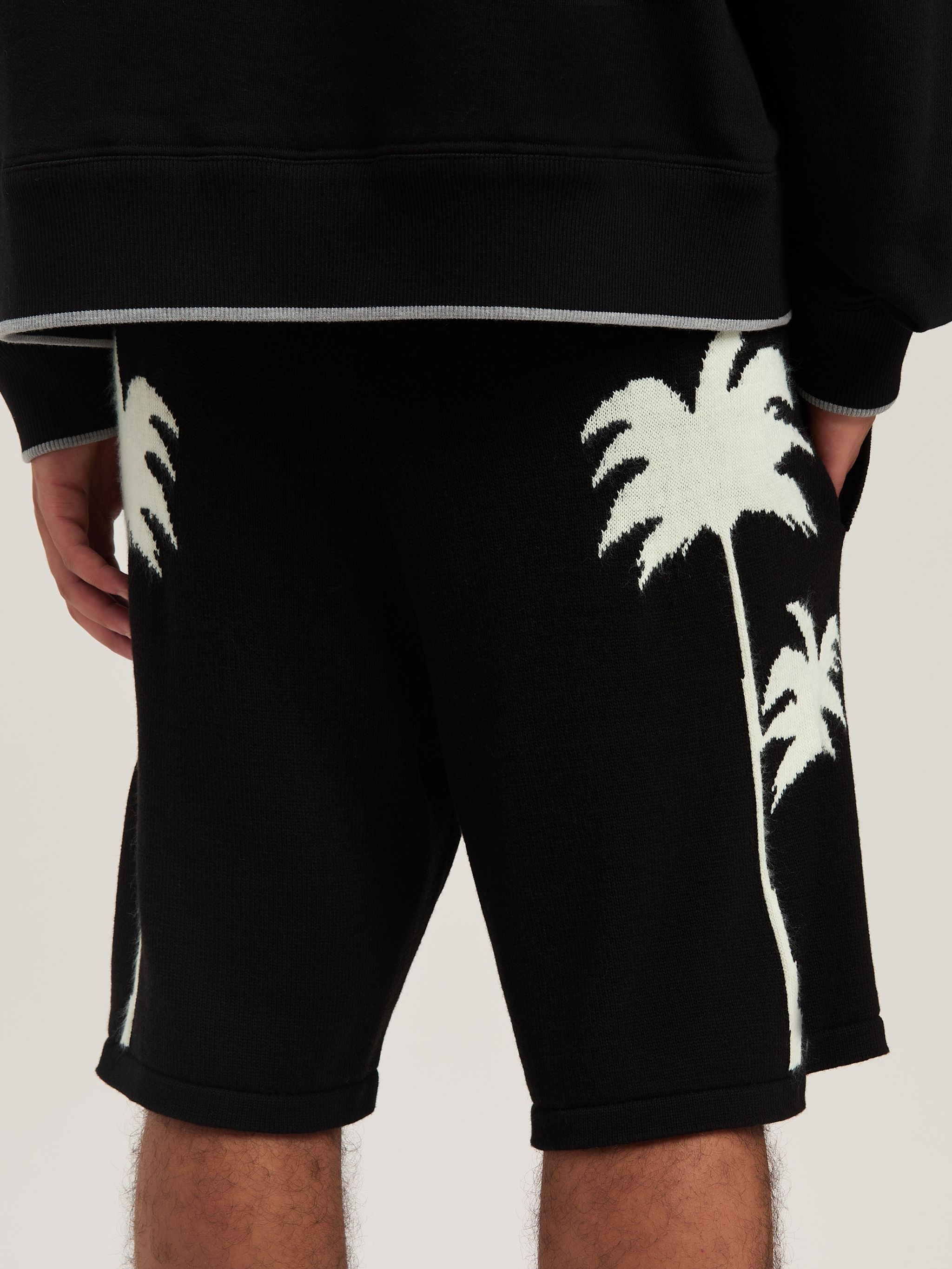Palm Inlay knit sweater - 6