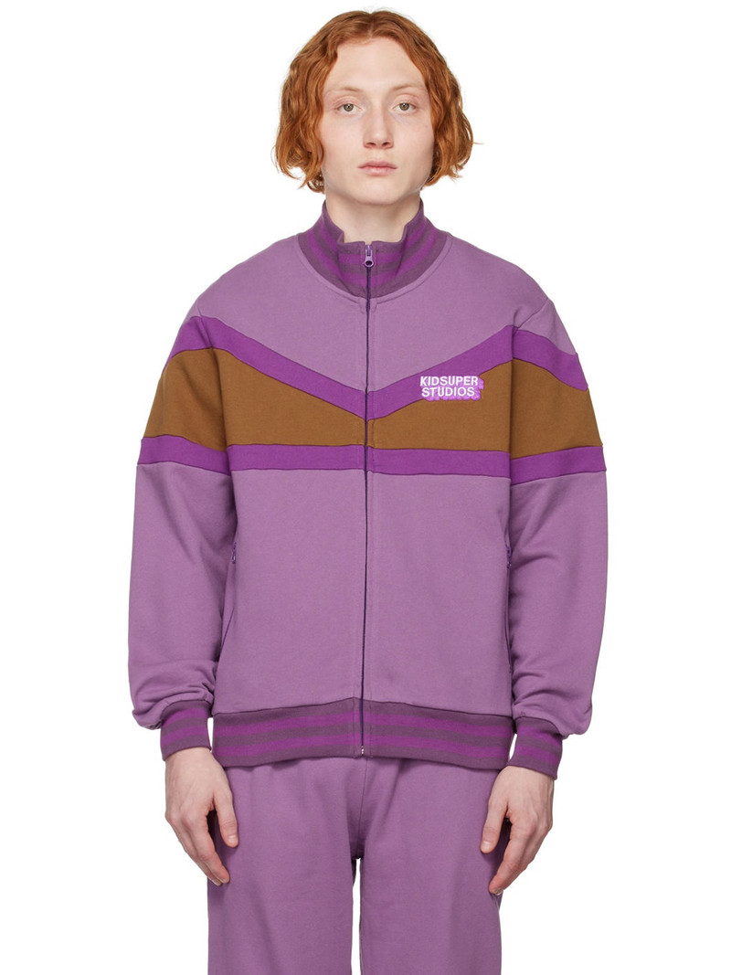 colour-block zip-up sweatshirt - 1