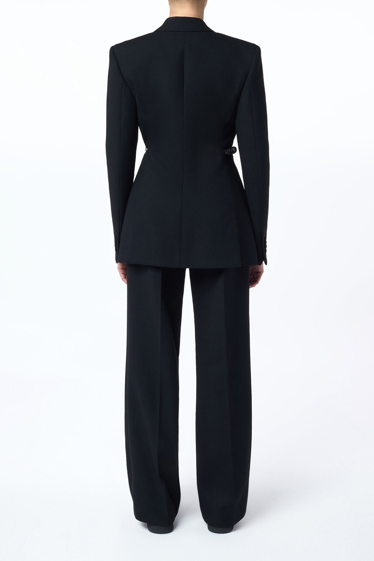 Epona Chain Blazer in Black Recycled Virgin Wool - 5