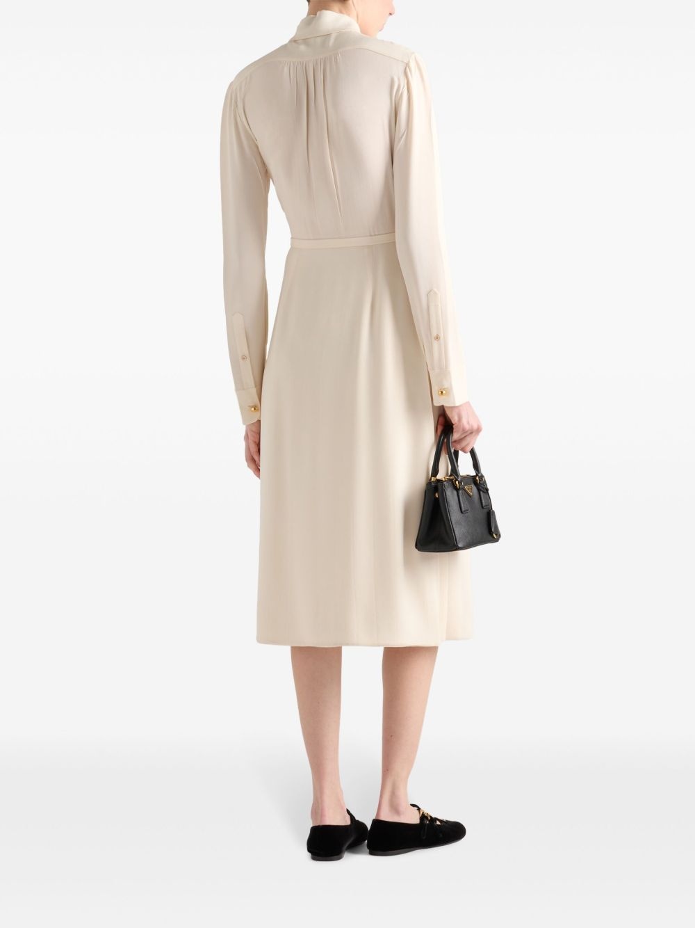 pleated satin maxi dress - 3