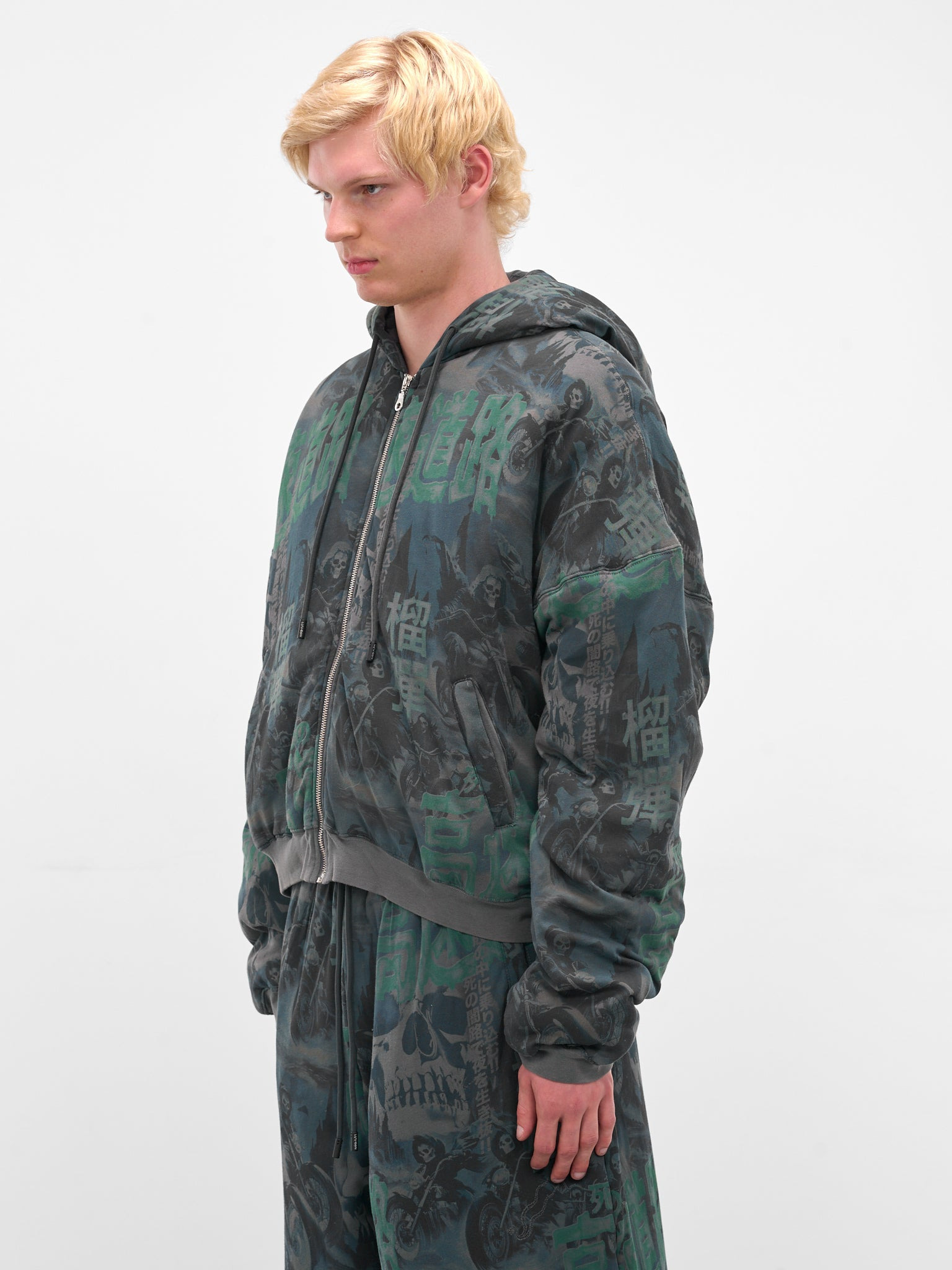 Ghost Rider Graphic Wadded Hoodie - 2
