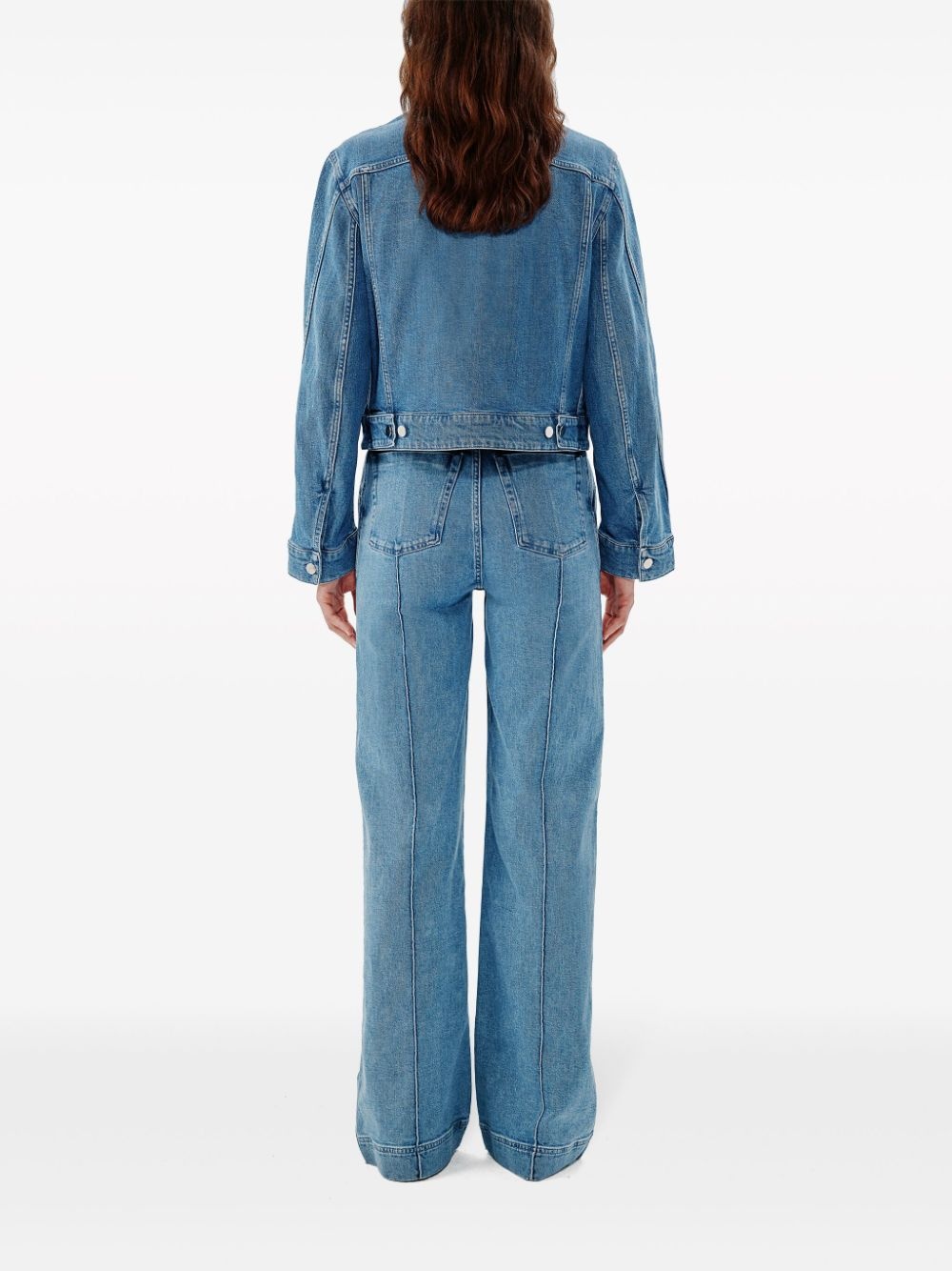 seam-detail cropped jacket - 4