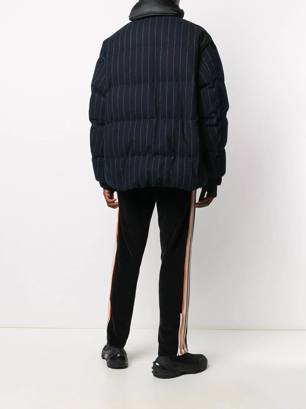 pinstriped puffer coat - 6