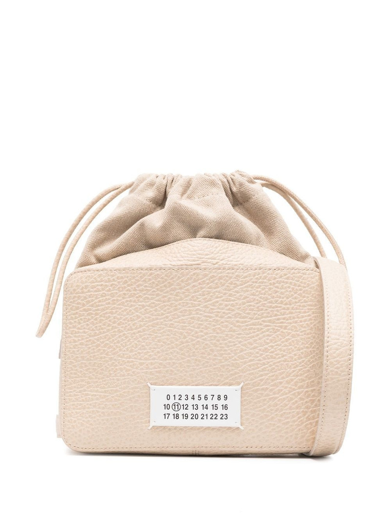 logo-patch leather shoulder bag 1
