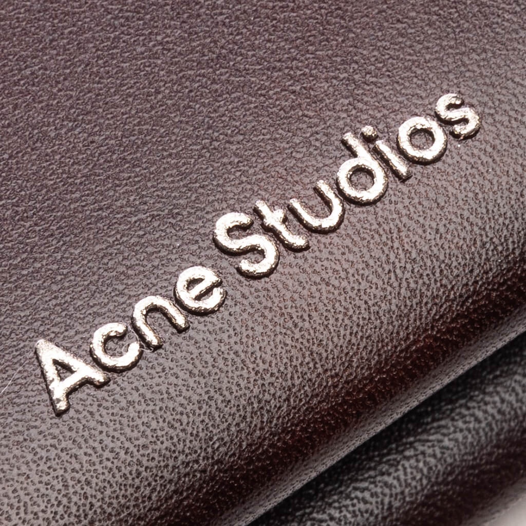 FOLDED LEATHER WALLET - DARK BROWN - 3