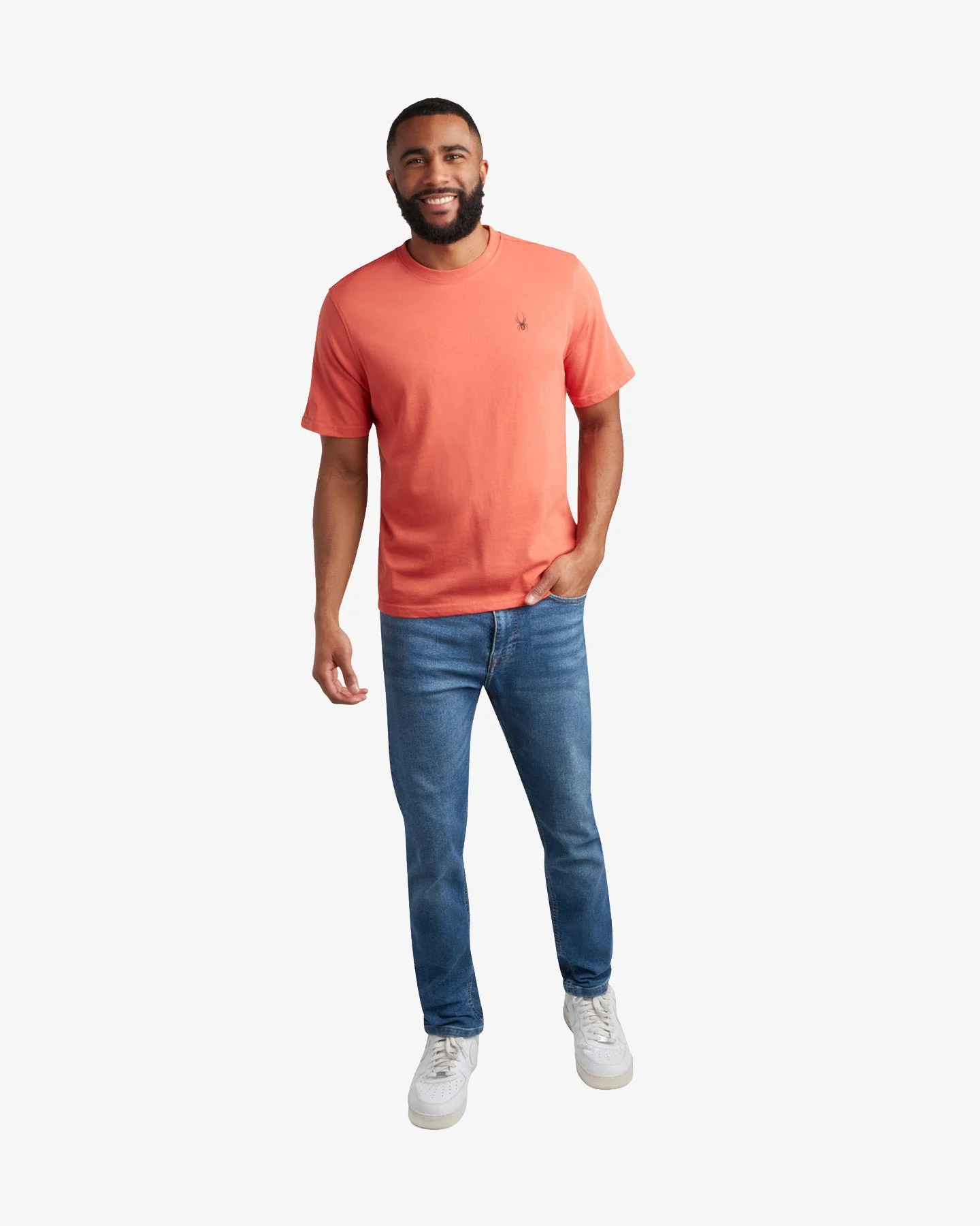 Men's Short Sleeve Mountain Tee - Burnt Orange - 1