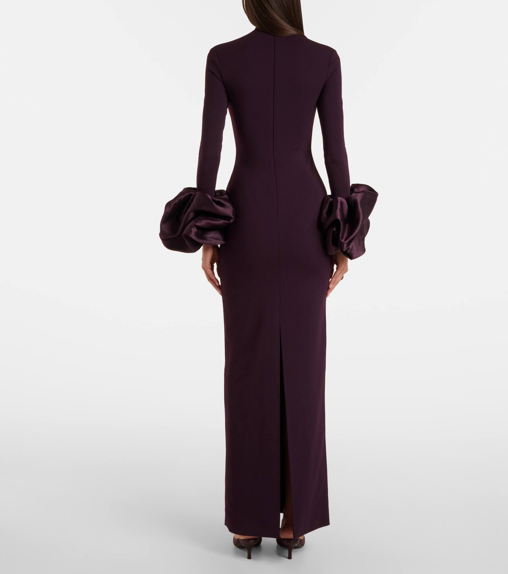 Viviana satin-trimmed gown - 3