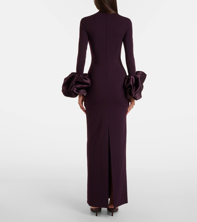Viviana satin-trimmed gown 3