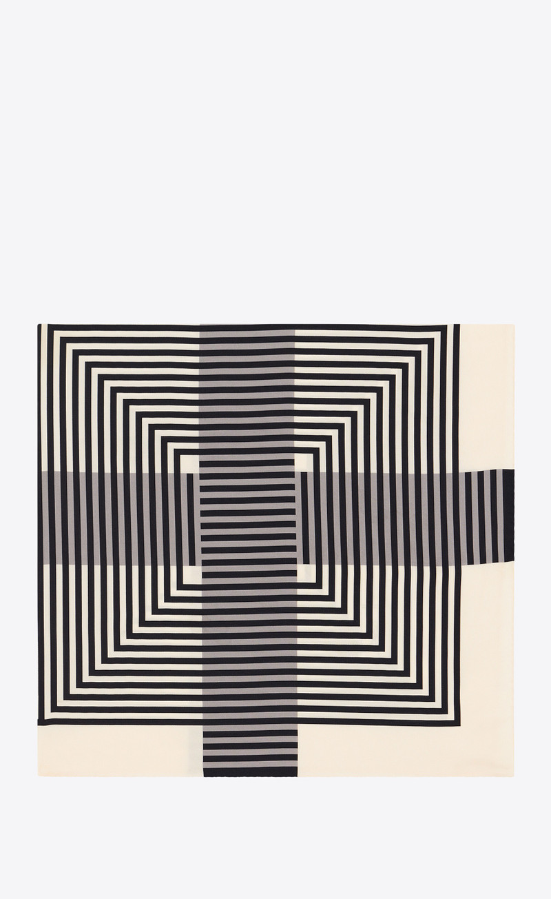 square scarf in silk twill - 1
