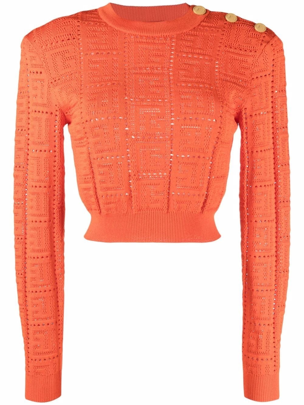 maxi monogram cropped jumper - 1